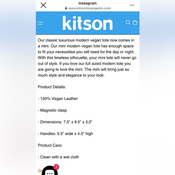 LA Trading Co small black tote. Vegan leather. - Picture 2 of 6